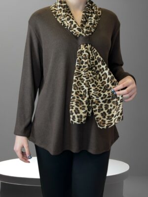 Μπλούζα με Λεοπάρ Δετή Λεπτομέρεια
