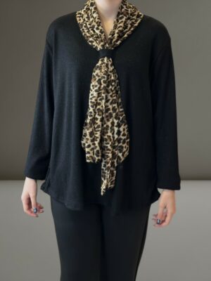 Μπλούζα με Λεοπάρ Δετή Λεπτομέρεια