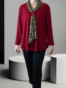 Μπλούζα με Λεοπάρ Δετή Λεπτομέρεια