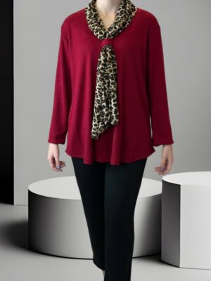 Μπλούζα με Λεοπάρ Δετή Λεπτομέρεια