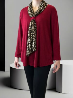 Μπλούζα με Λεοπάρ Δετή Λεπτομέρεια