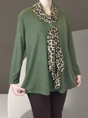 Μπλούζα με Λεοπάρ Δετή Λεπτομέρεια