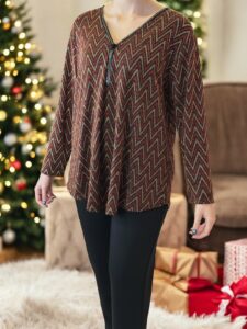 Glam Μπλούζα με Sparkling Zip Detail