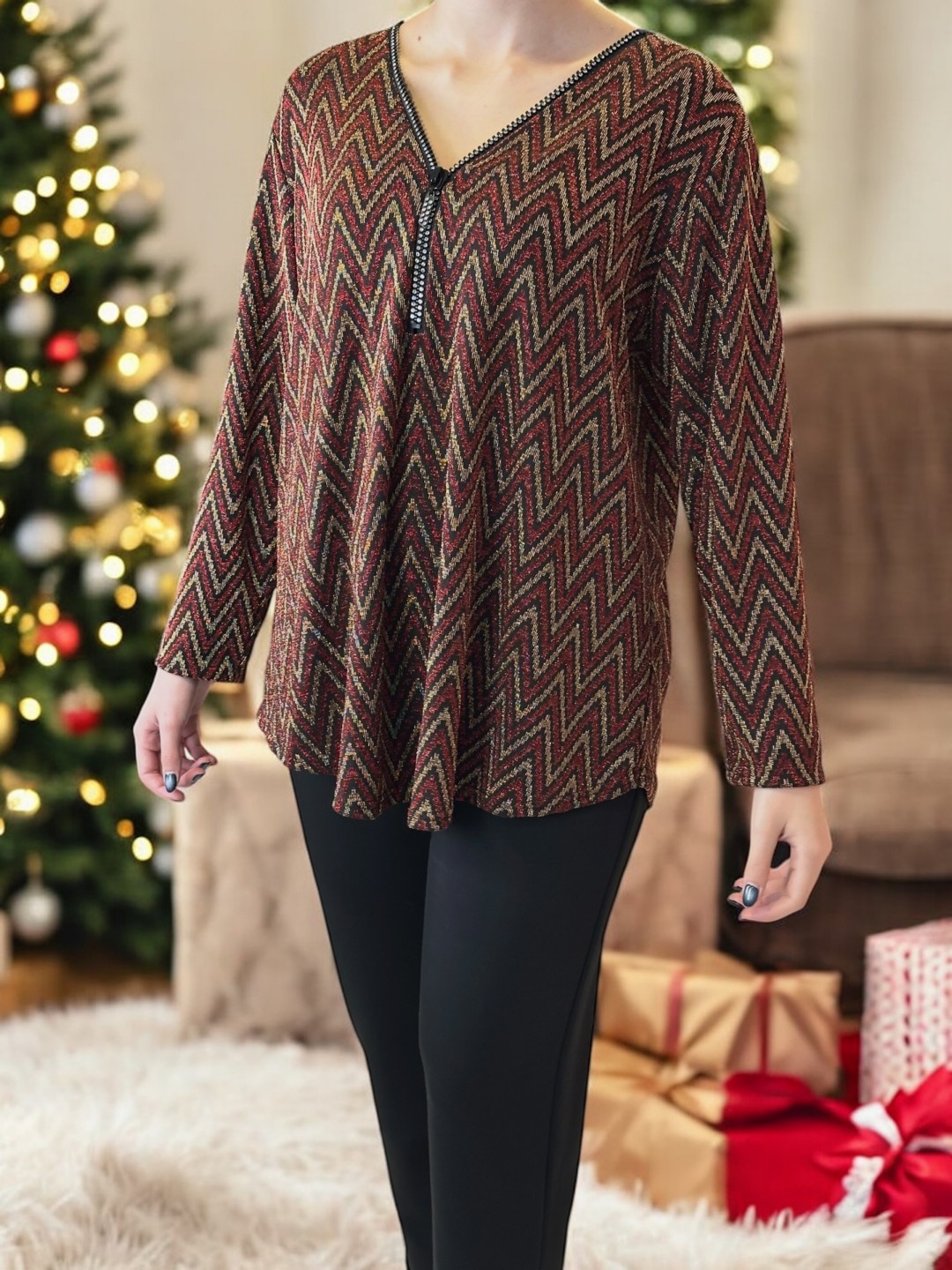 Glam Μπλούζα με Sparkling Zip Detail Glam Μπλούζα με Sparkling Zip Detail