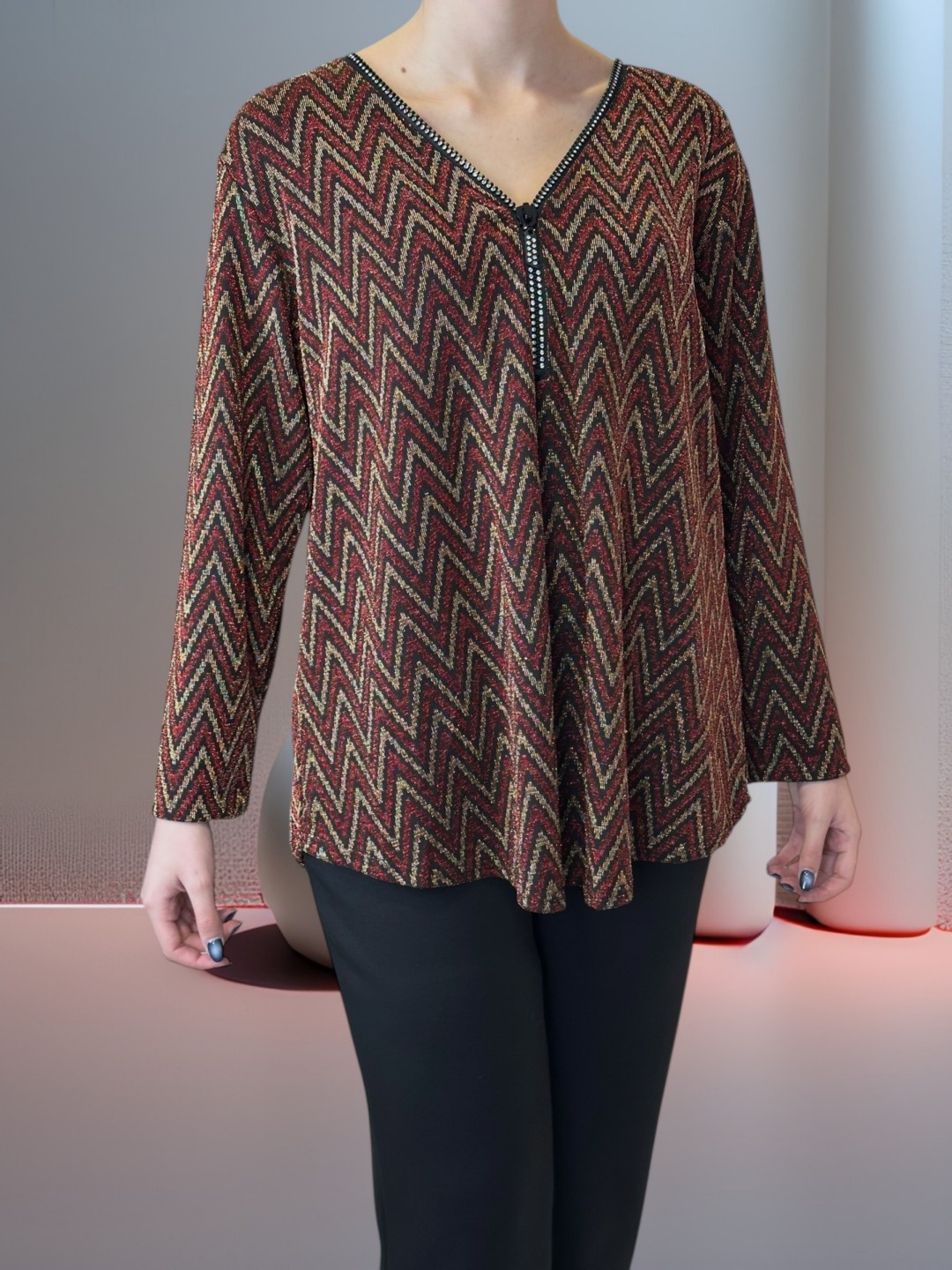 Glam Μπλούζα με Sparkling Zip Detail Glam Μπλούζα με Sparkling Zip Detail