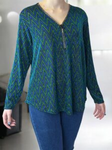 Glam Μπλούζα με Sparkling Zip Detail