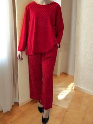 Luxury Σετ Στρας σε Κομψό Κρεπ Υλικό