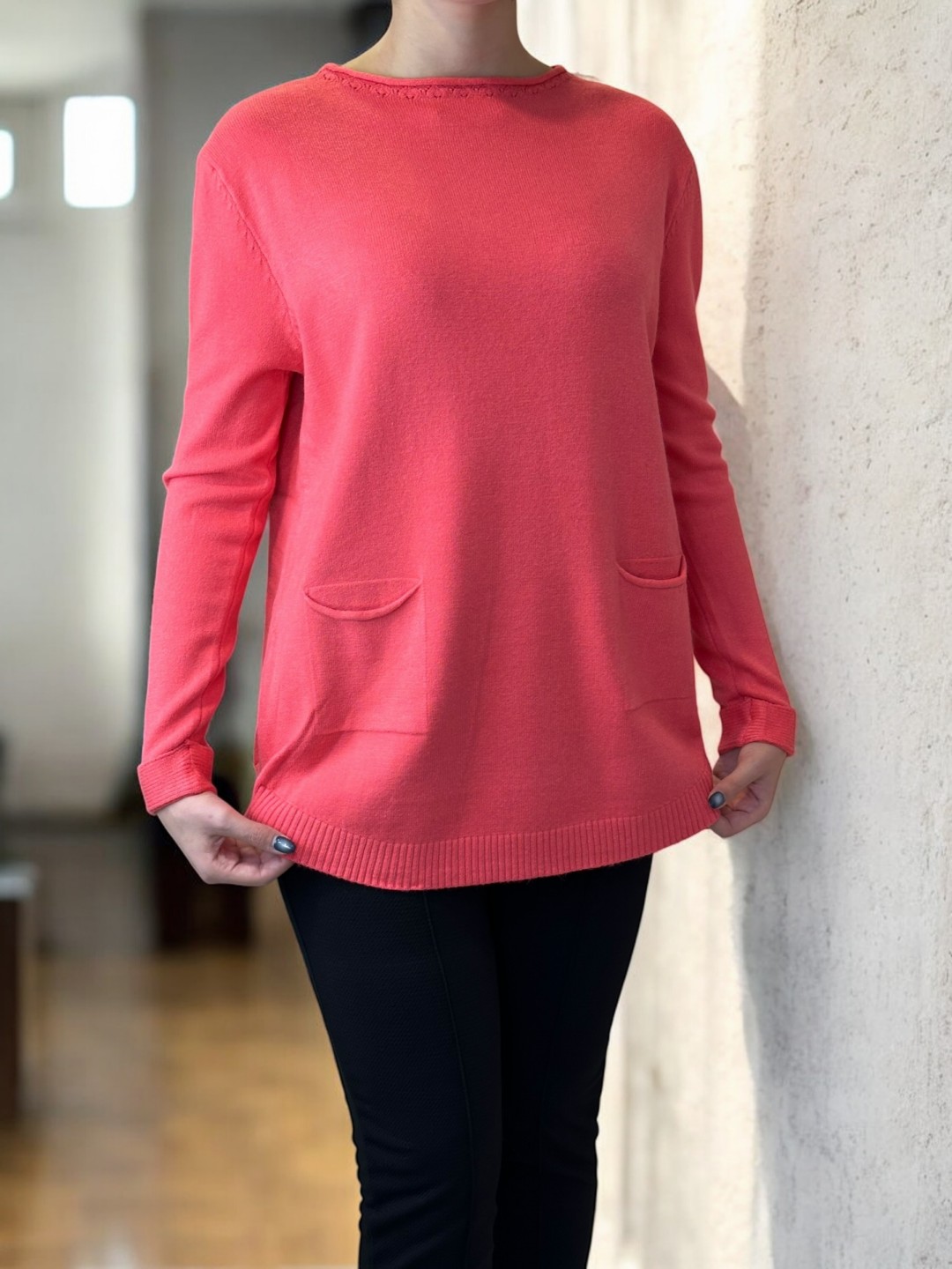 Πουλόβερ με Μπροστινή Τσέπη Πουλόβερ με Μπροστινή Τσέπη