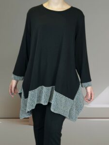 Μπλούζα με Λαμπερή Λουρεξ Λωρίδα