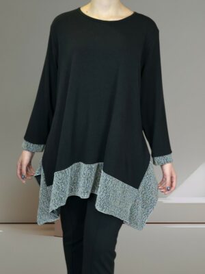 Μπλούζα με Λαμπερή Λουρεξ Λωρίδα