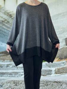 Μπλούζα με Λαμπερή Λουρεξ Λωρίδα