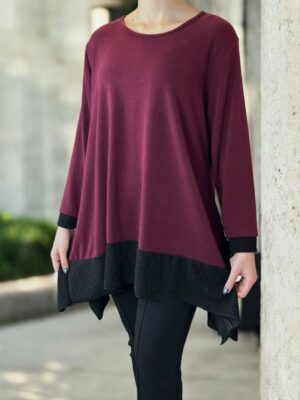 Μπλούζα με Λαμπερή Λουρεξ Λωρίδα