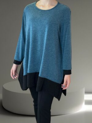 Μπλούζα με Λαμπερή Λουρεξ Λωρίδα