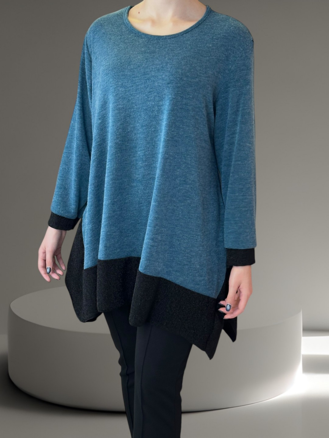 Μπλούζα με Λαμπερή Λουρεξ Λωρίδα Μπλούζα με Λαμπερή Λουρεξ Λωρίδα