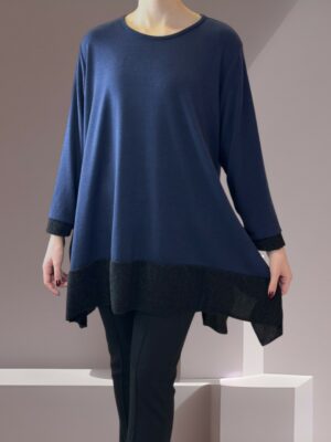 Μπλούζα με Λαμπερή Λουρεξ Λωρίδα