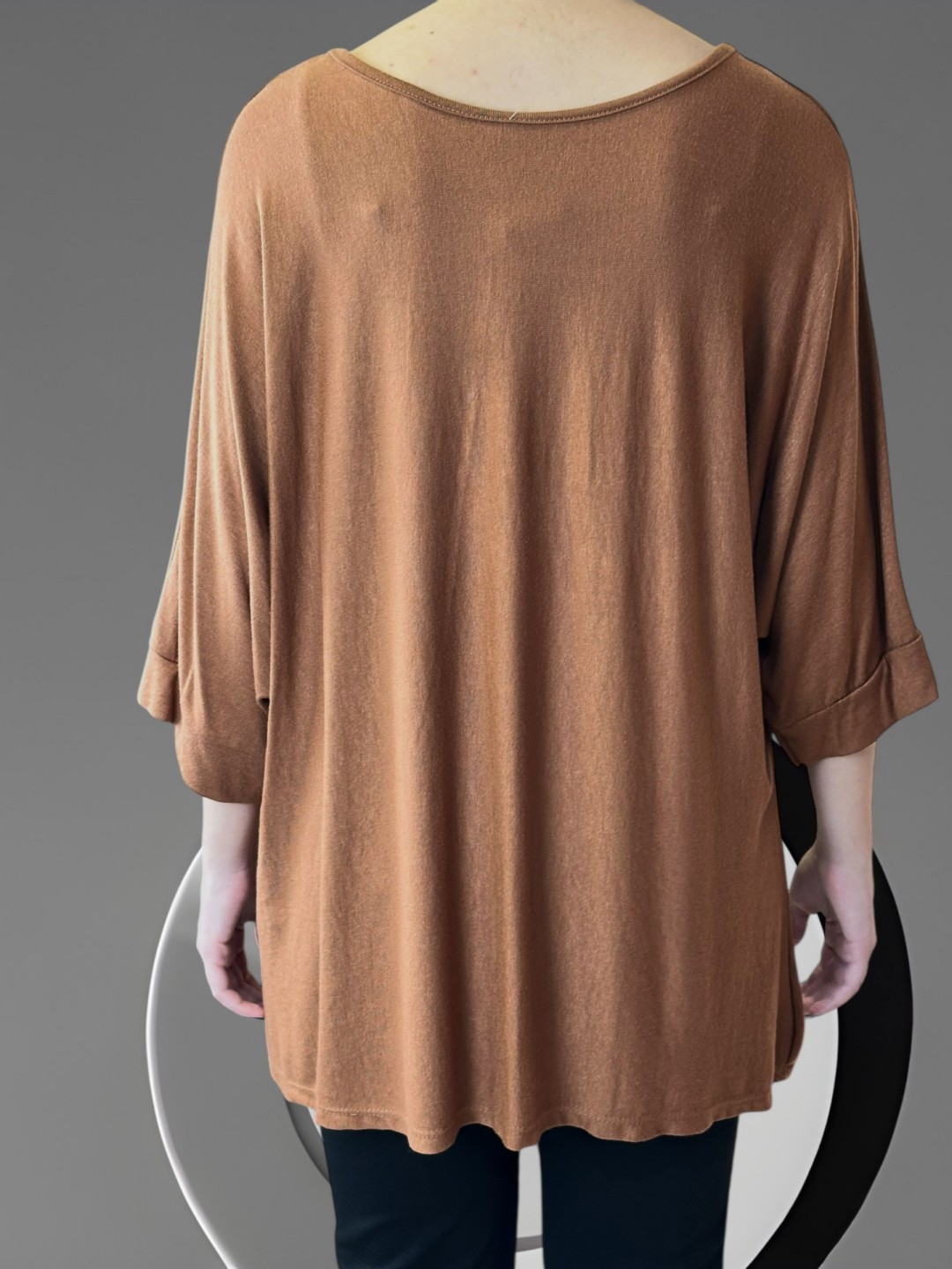 Chic Μπλούζα με Στάμπα και Μανίκι Τρία Τέταρτα Chic Μπλούζα με Στάμπα και Μανίκι Τρία Τέταρτα