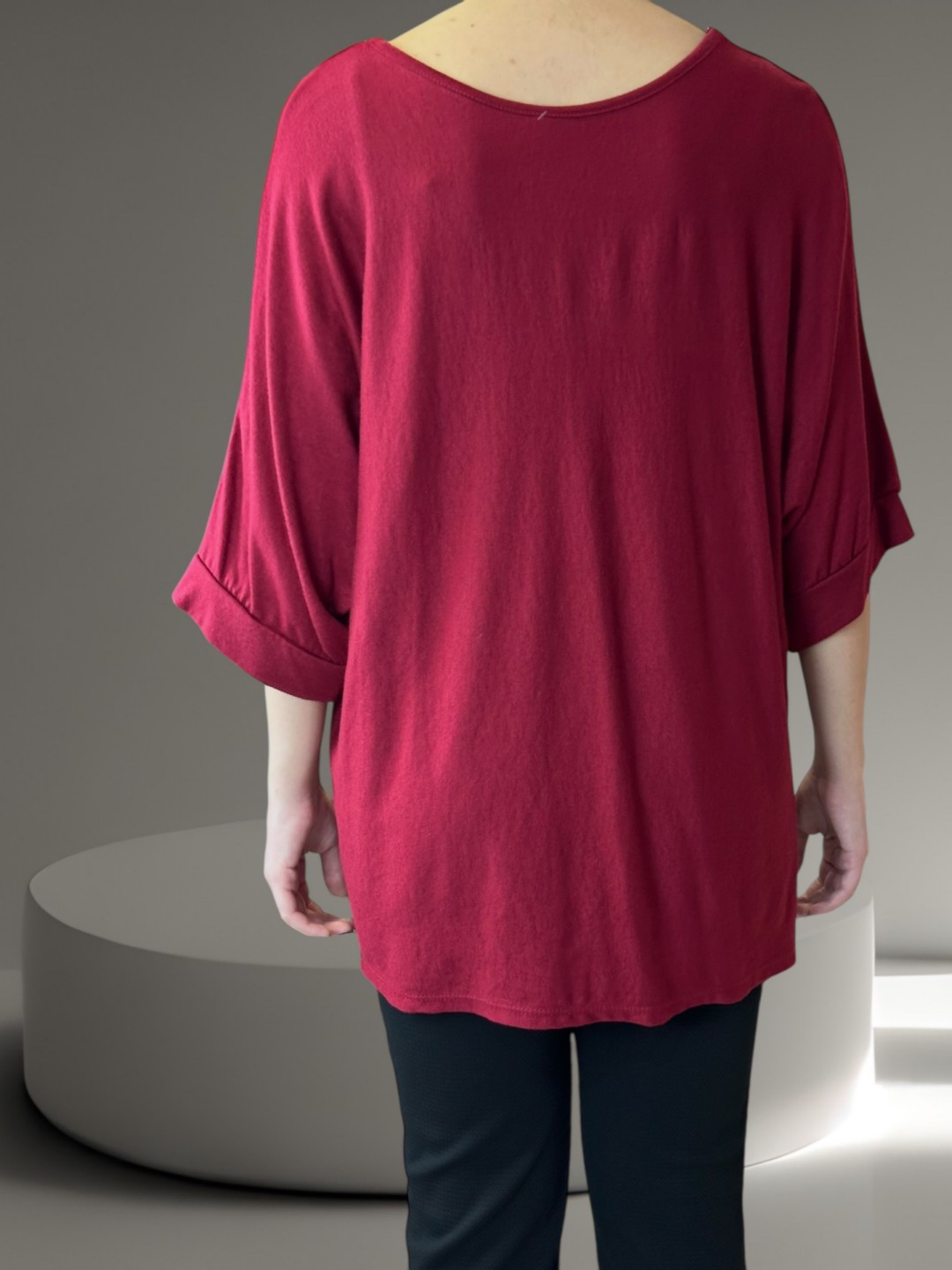 Chic Μπλούζα με Στάμπα και Μανίκι Τρία Τέταρτα Chic Μπλούζα με Στάμπα και Μανίκι Τρία Τέταρτα