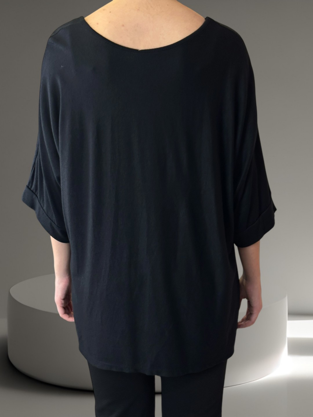 Chic Μπλούζα με Στάμπα και Μανίκι Τρία Τέταρτα Chic Μπλούζα με Στάμπα και Μανίκι Τρία Τέταρτα