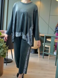 Glam Βελούδινο Σετ με Λάμψη Παγιέτας