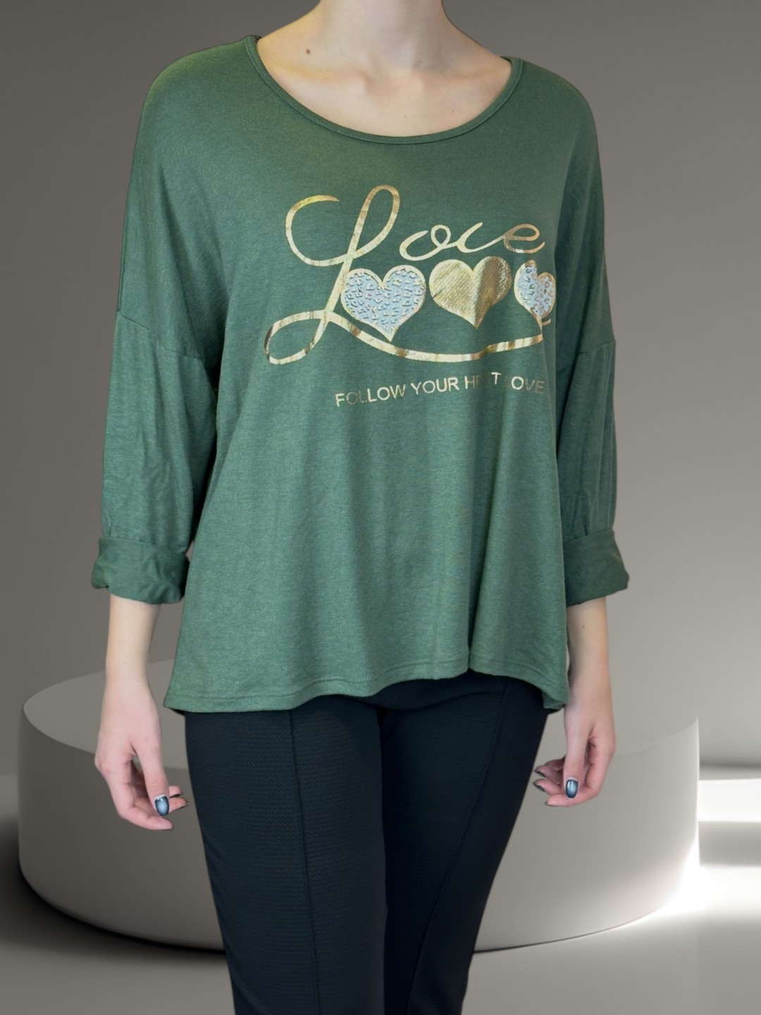 Cute Μπλούζα με Καρδούλες Cute Μπλούζα με Καρδούλες