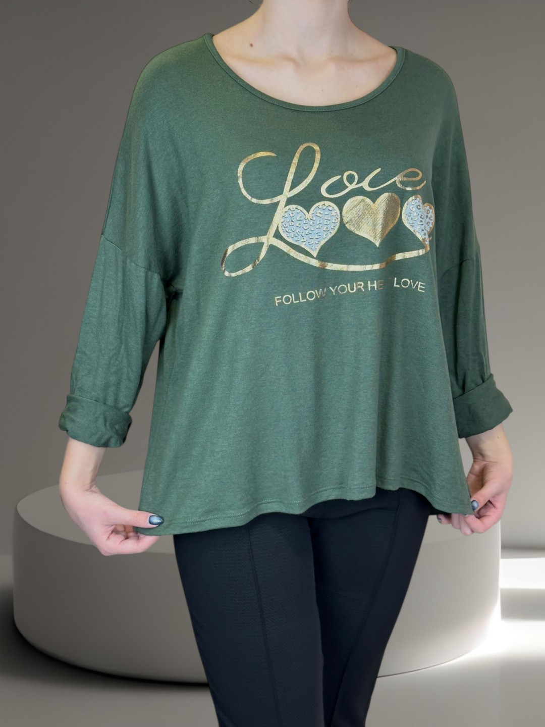 Cute Μπλούζα με Καρδούλες Cute Μπλούζα με Καρδούλες