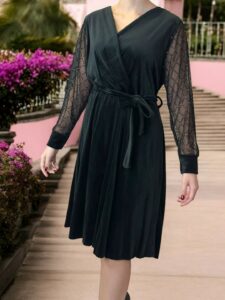 Βελούδινο Φόρεμα Sparkle Sleeves