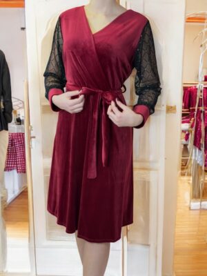 Βελούδινο Φόρεμα Sparkle Sleeves