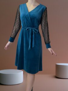 Βελούδινο Φόρεμα Sparkle Sleeves