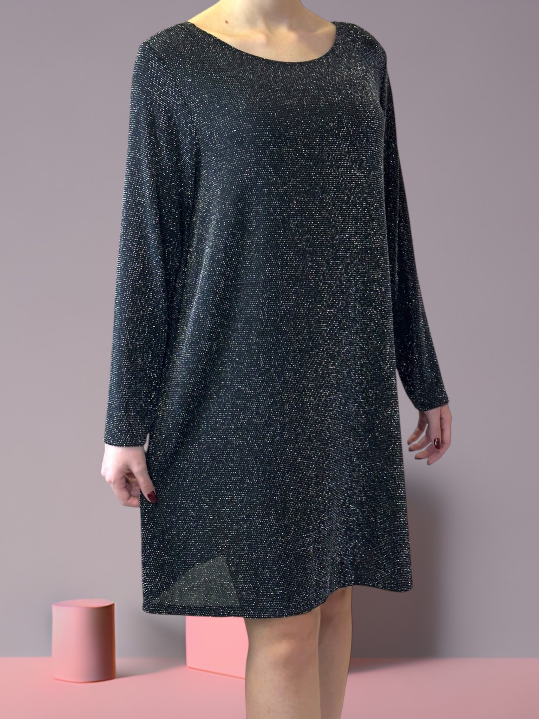 Lurex Φόρεμα με Δέσιμο Κορδέλα στο Πίσω Μέρος Lurex Φόρεμα με Δέσιμο Κορδέλα στο Πίσω Μέρος