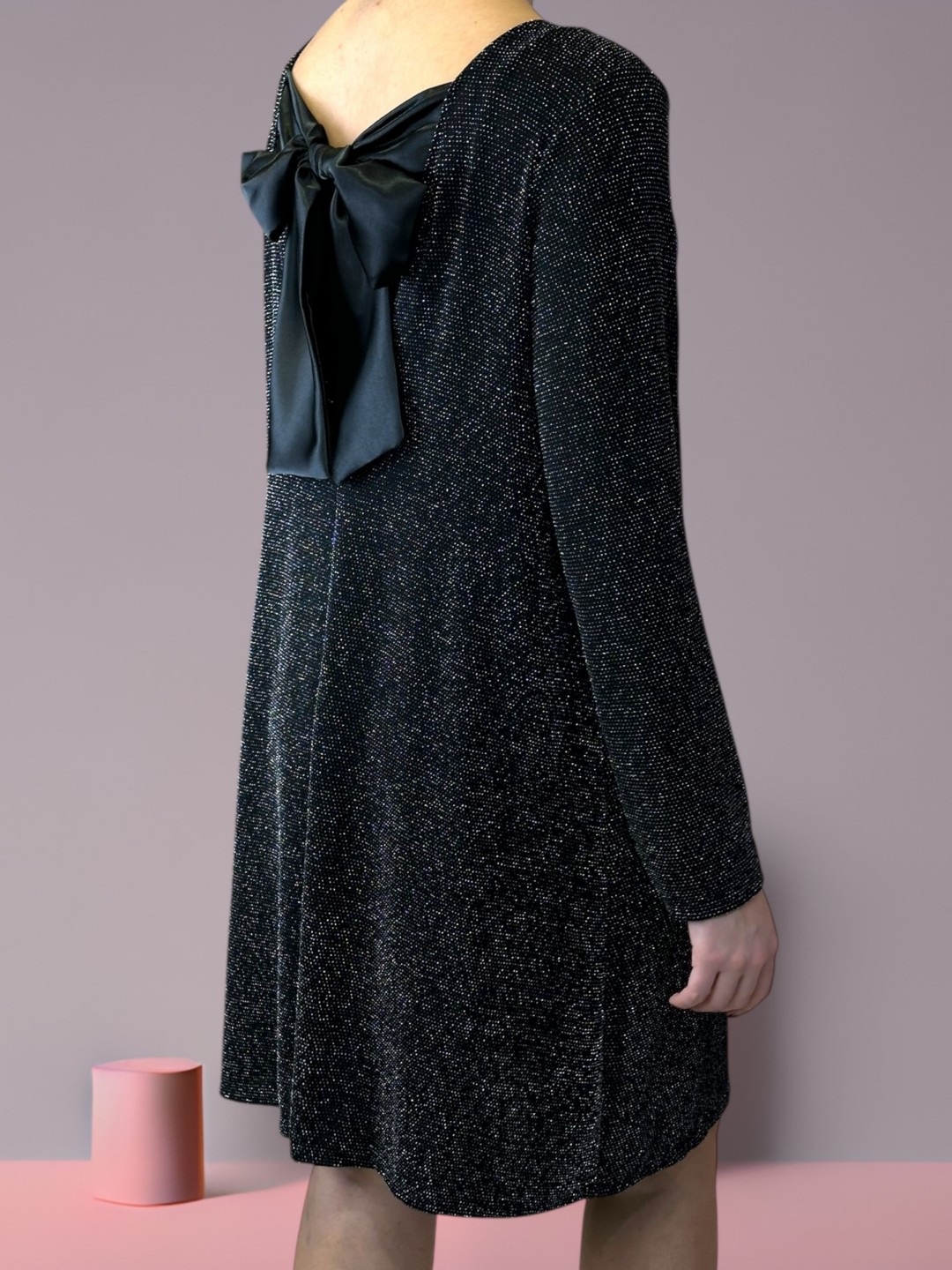 Lurex Φόρεμα με Δέσιμο Κορδέλα στο Πίσω Μέρος Lurex Φόρεμα με Δέσιμο Κορδέλα στο Πίσω Μέρος