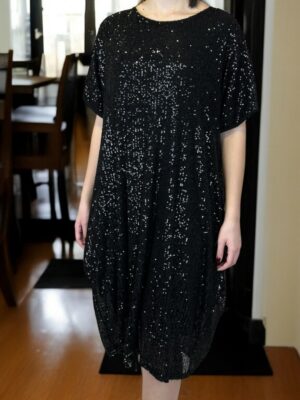 Βραδινό Midi Φόρεμα Όλο Παγιέτα