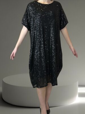 Βραδινό Midi Φόρεμα Όλο Παγιέτα