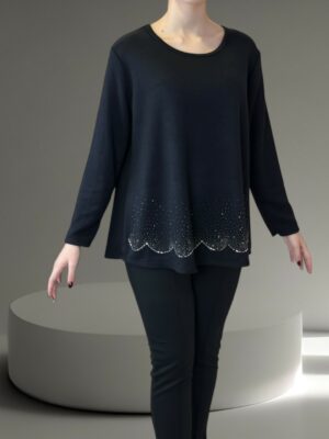 Μπλούζα με Στρας στο Τελείωμα