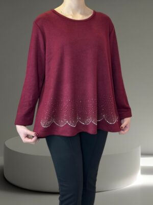 Μπλούζα με Στρας στο Τελείωμα