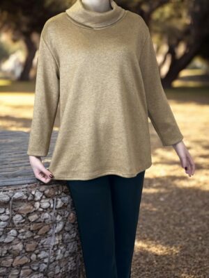 Casual Μπλούζα με Χαλαρό Ζιβάγκο