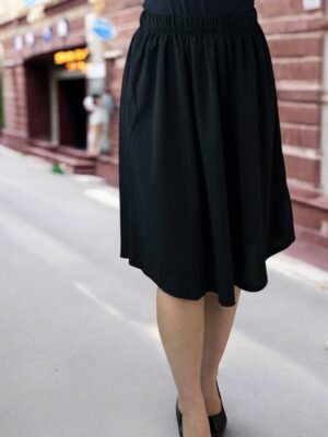 Άνετη Κρεπ Φούστα<br/><small class="dmm_sku">Κωδικός προϊόντος: 8826-μαυρο</small>