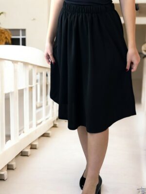 Άνετη Κρεπ Φούστα<br/><small class="dmm_sku">Κωδικός προϊόντος: 8826-μαυρο</small>