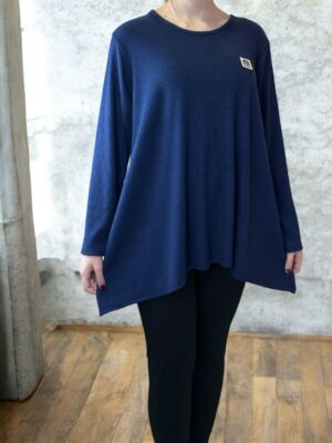 Μπλούζα με λάμψη από ασημί κλωστή και σχέδιο μύτες