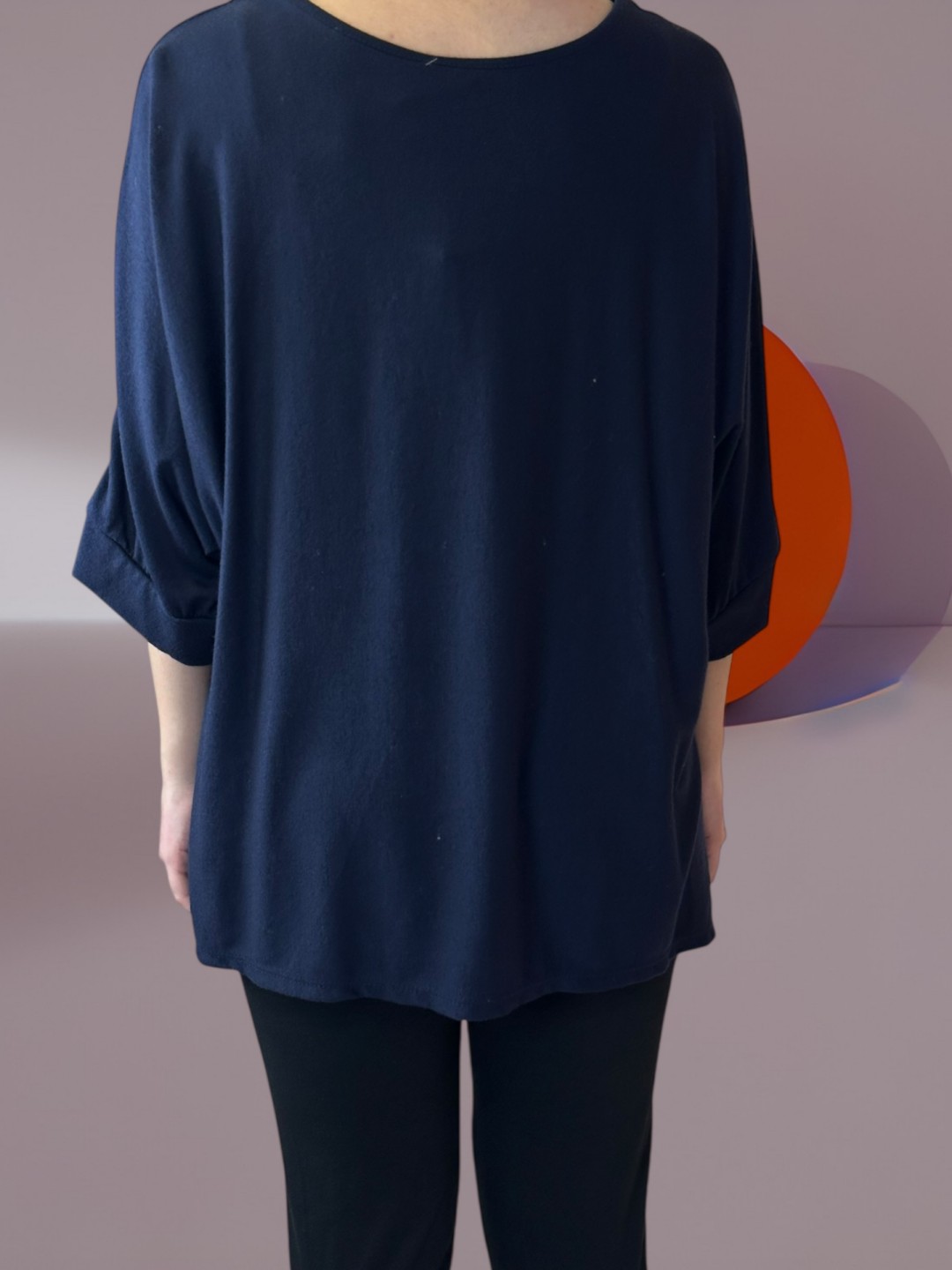 Chic Μπλούζα με Στάμπα και Μανίκι Τρία Τέταρτα Chic Μπλούζα με Στάμπα και Μανίκι Τρία Τέταρτα