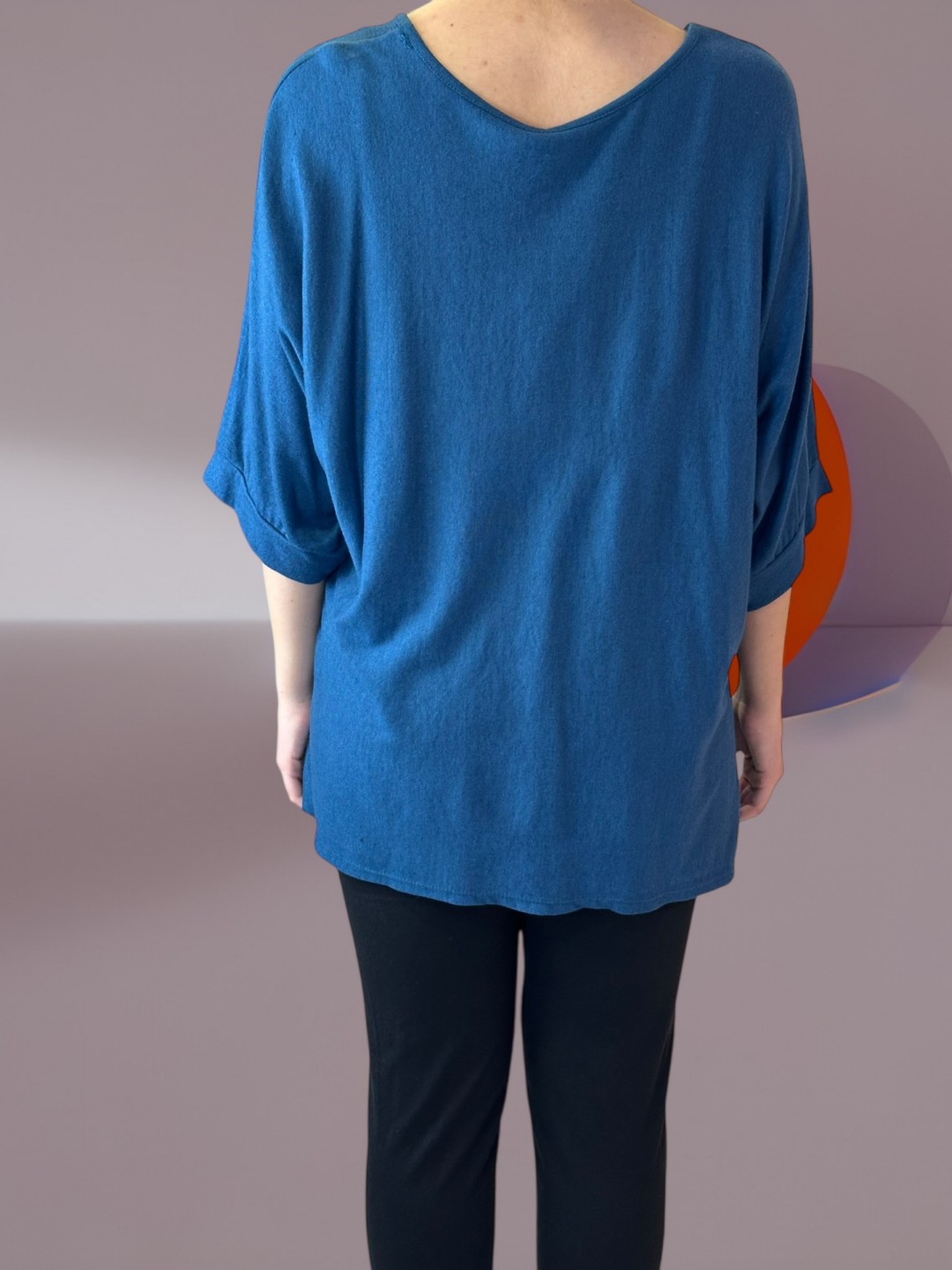 Chic Μπλούζα με Στάμπα και Μανίκι Τρία Τέταρτα Chic Μπλούζα με Στάμπα και Μανίκι Τρία Τέταρτα