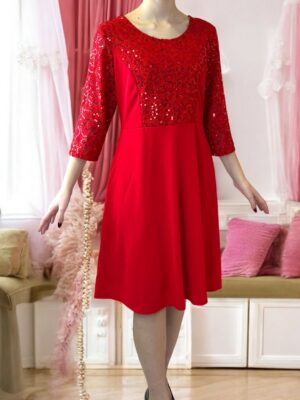 Κρεπ Φόρεμα με Λίγη Παγιέτα