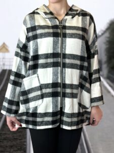Καρό Πλεκτή Ζακέτα για Καθημερινά Looks