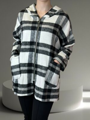Καρό Πλεκτή Ζακέτα για Καθημερινά Looks