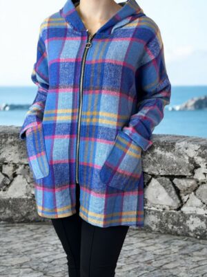 Καρό Πλεκτή Ζακέτα για Καθημερινά Looks