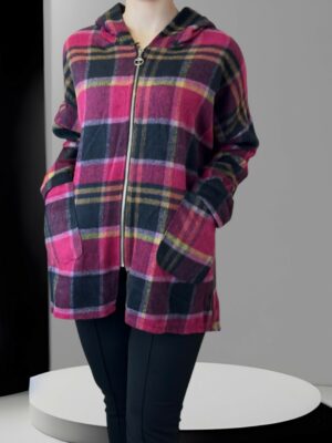 Καρό Πλεκτή Ζακέτα για Καθημερινά Looks