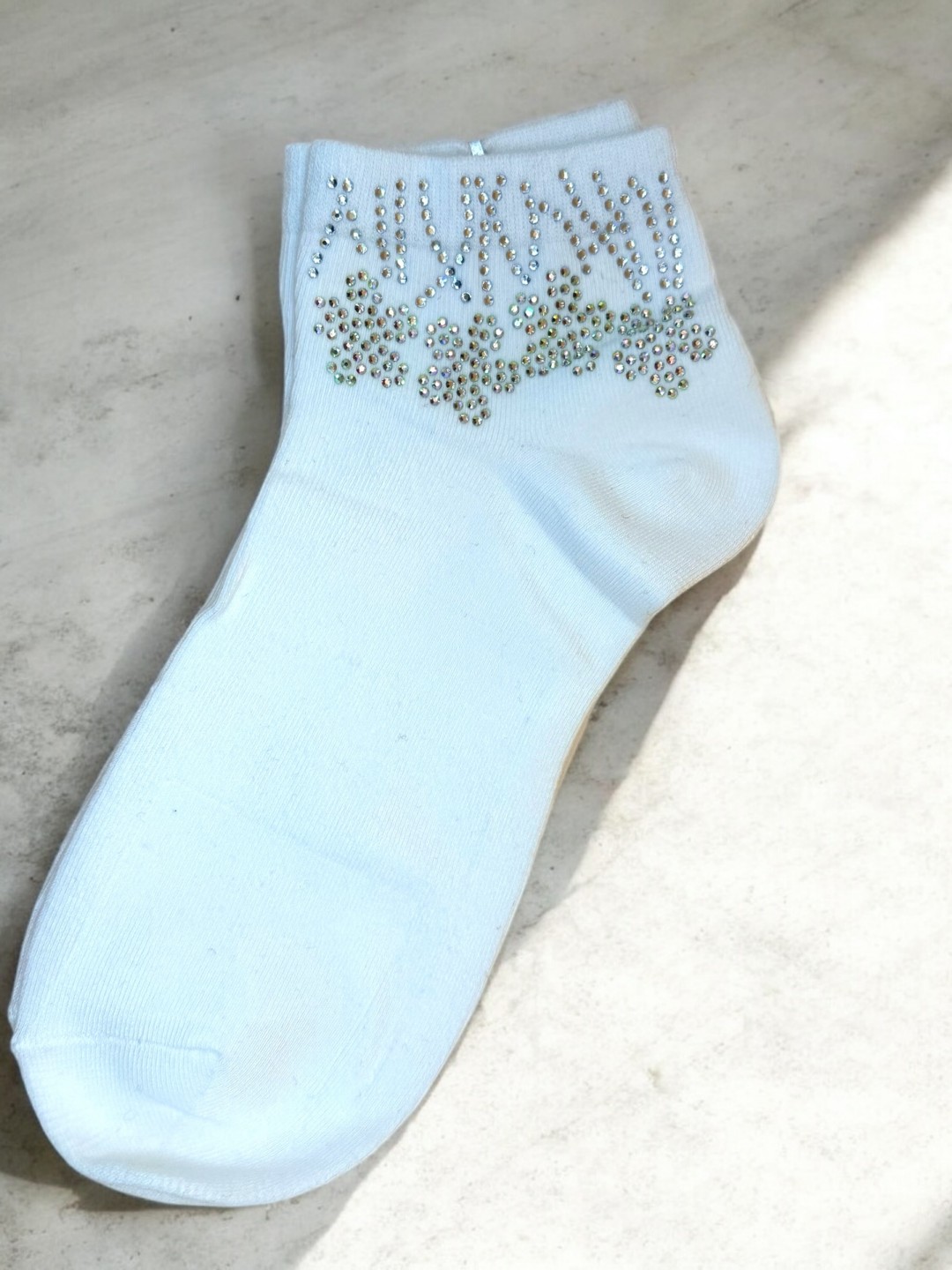 Floral Κάλτσες με Λαμπερά Στρας Floral Κάλτσες με Λαμπερά Στρας