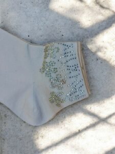 Floral Κάλτσες με Λαμπερά Στρας