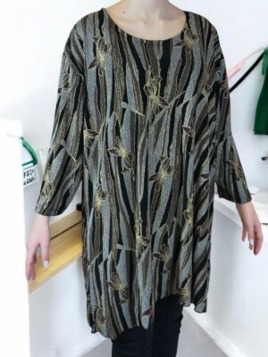 Σχεδιαστό Μπλουζοφόρεμα με Τρουακάρ Μανίκι