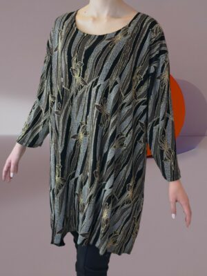 Σχεδιαστό Μπλουζοφόρεμα με Τρουακάρ Μανίκι