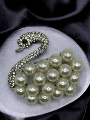 Elegant Καρφίτσα με Σχέδιο Κύκνου<br/><small class="dmm_sku">Κωδικός προϊόντος: 8875-κυκνος</small>